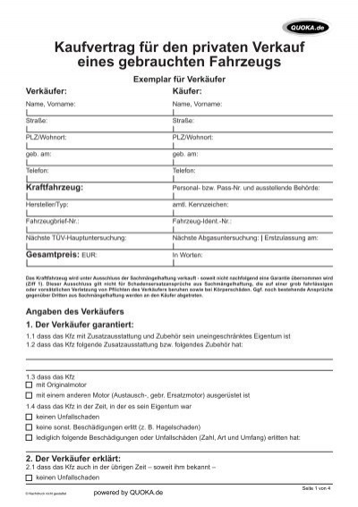 auto kaufvertrag polnisch deutsch pdf download